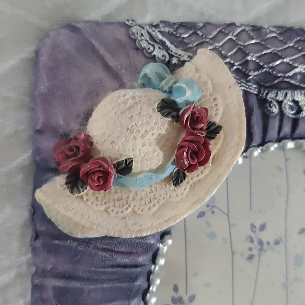 Vintage 1980's Purple 2D Picture Frame 3.5x5 - Picture 2 of 6